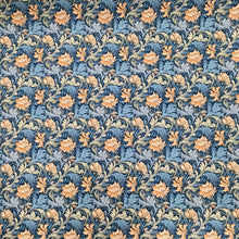 Load image into Gallery viewer, Orange/Teal Floral Print Cotton Poplin