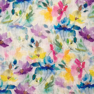 Multi Floral Cotton/Linen Print