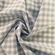 Load image into Gallery viewer, Pale Blue 3/8” 9mm Yarn Dyed Cotton Gingham