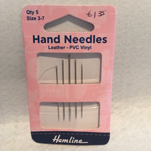 Load image into Gallery viewer, 3/7 Leather-PVC Vinyl Hemline Hand Needles