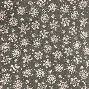 Grey Snowflake Xmas Print 🎄