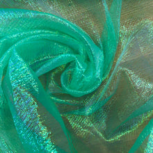 Load image into Gallery viewer, Emerald Rainbow Organza