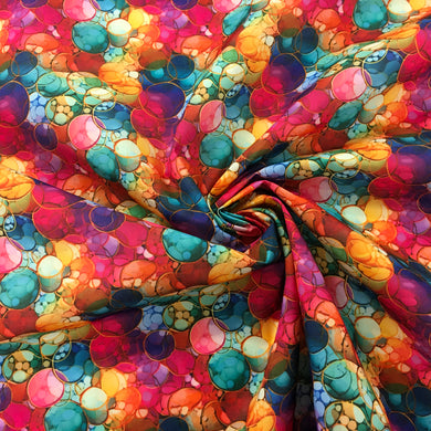Marble bubbles Polycotton Print