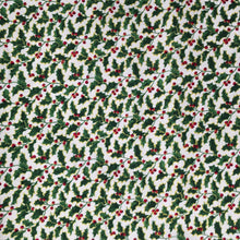 Load image into Gallery viewer, Holly Xmas Scandi Glitter Cotton Print🎄