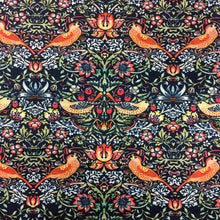 Load image into Gallery viewer, Strawberry Thief Navy Cotton Print