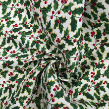 Load image into Gallery viewer, Holly Xmas Scandi Glitter Cotton Print🎄