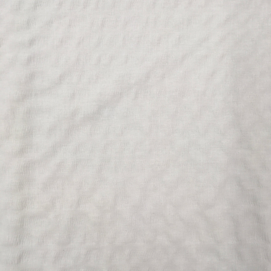 Textured Cotton Seersucker White