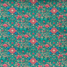 Load image into Gallery viewer, Red Flower Leaf Cotton Print 🎄