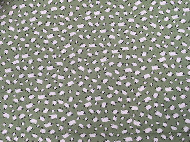 Sage Sheep Poplin Print