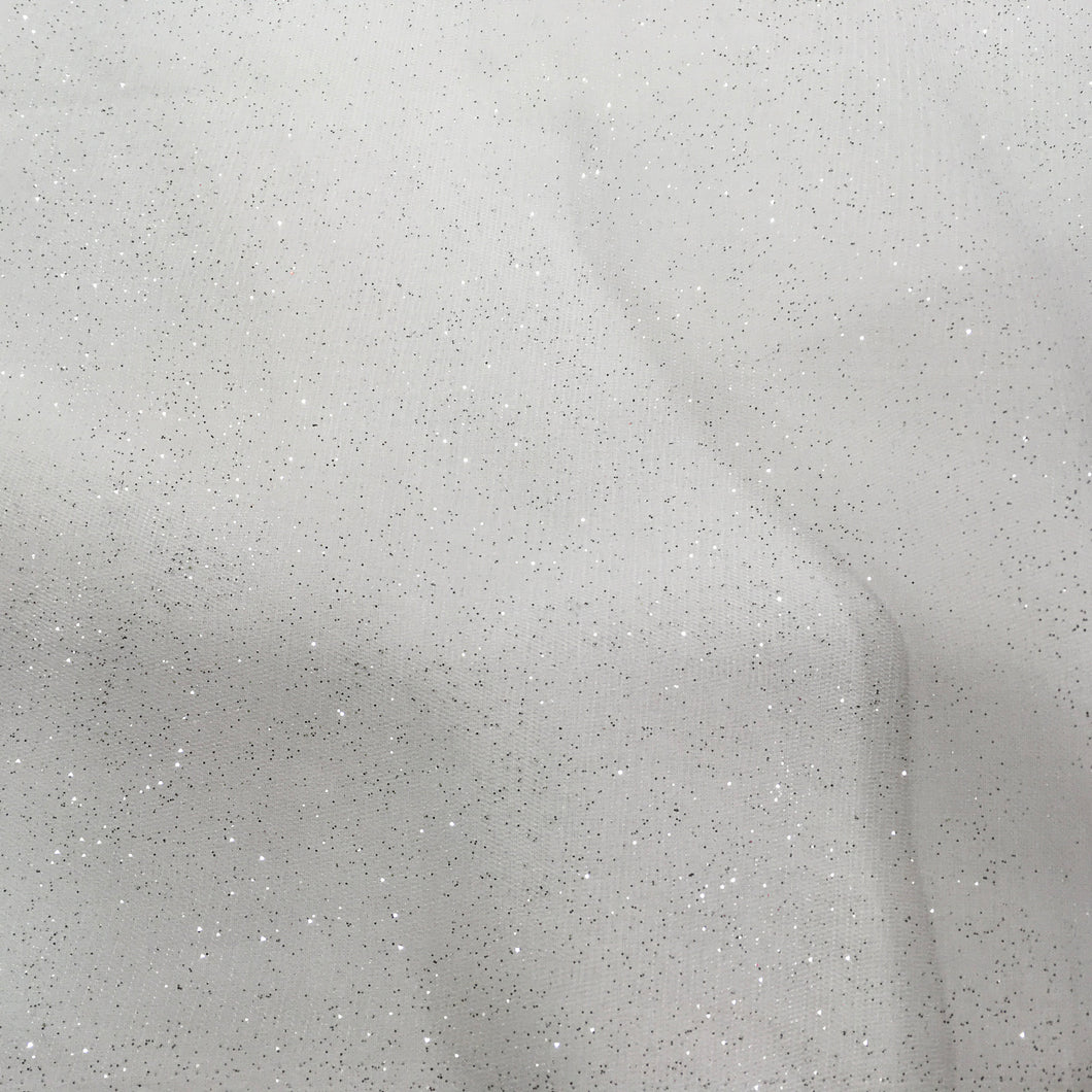 Glitter Tulle White