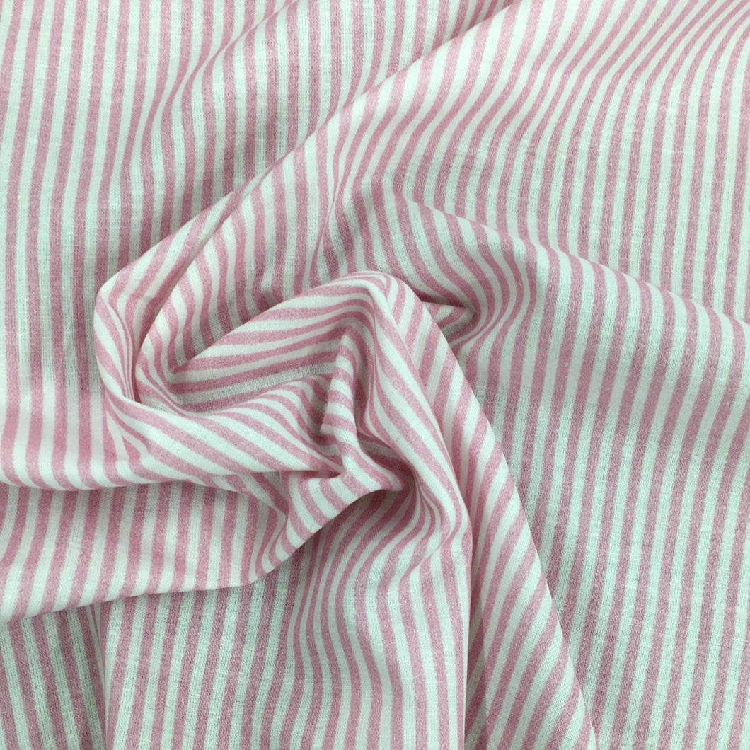 Candy Stripe - Candy Pink Cotton Print