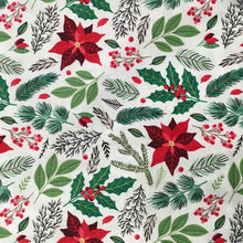 Load image into Gallery viewer, White/Red Xmas Poinsettia Print🎄