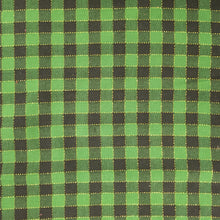 Load image into Gallery viewer, Gold Green Check Cotton Print 🎄