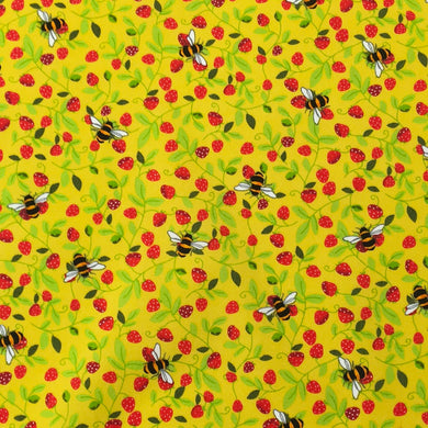 Yellow Bees Poplin