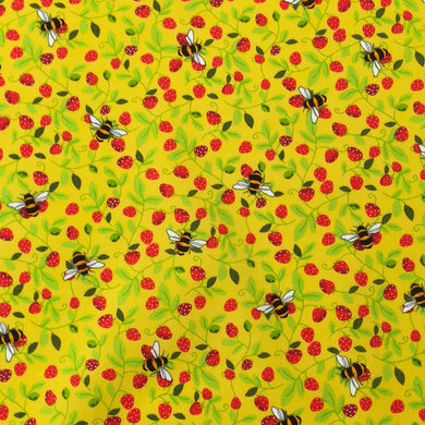 Bees Poplin Yellow
