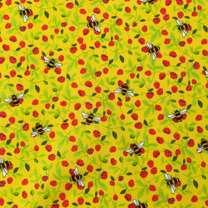 Yellow Bees Poplin
