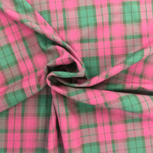 Load image into Gallery viewer, Tartan wine/green (Poly x Visc)