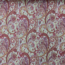 Load image into Gallery viewer, Burgundy Paisley Poplin Print