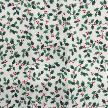 Load image into Gallery viewer, Holly Berries Xmas Scandi Cotton Print🎄