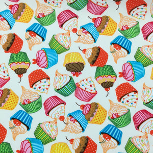 Cream Cupcake Poplin Print