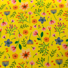 Load image into Gallery viewer, Floral Poplin Print Yellow