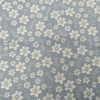 Washed Jacquard Denim Daisy Print