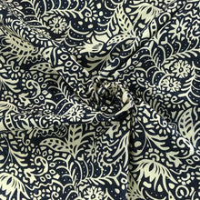 Load image into Gallery viewer, Navy &amp; Cream Floral Batiks