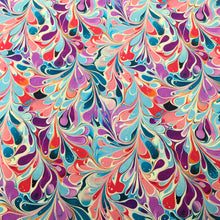 Load image into Gallery viewer, Marble Purple Cotton Poplin Print