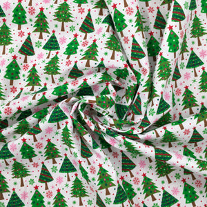 Xmas Tree Polycotton Print🎄