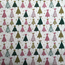 Load image into Gallery viewer, Pink Trees Cotton Print 🎄