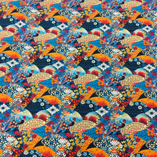 Load image into Gallery viewer, Japanese Blue Cotton Poplin Print