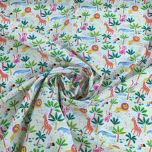Load image into Gallery viewer, Cotton Poplin Bright Safari