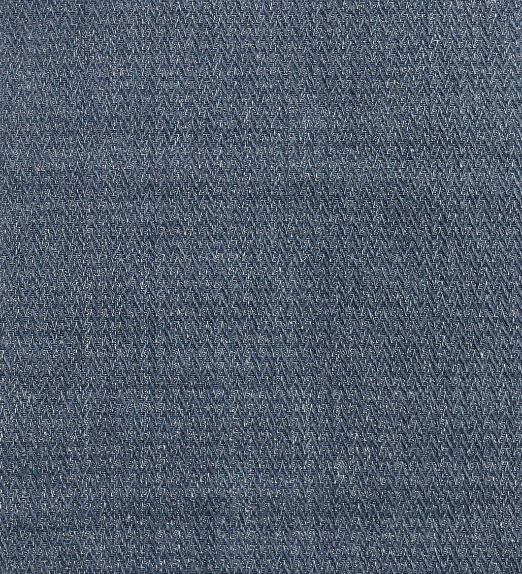 Jacquard Navy Denim Herringbone