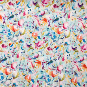 Aqua Floral Viscose Print