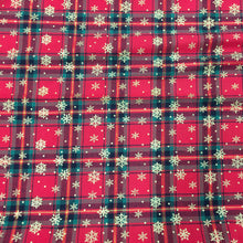 Load image into Gallery viewer, Multi Xmas Check Glitter Cotton Print🎄