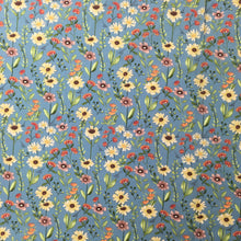 Load image into Gallery viewer, Digital Floral Printed Cotton Lawn Blue