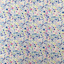 Load image into Gallery viewer, Blue Floral Cotton Poplin Print