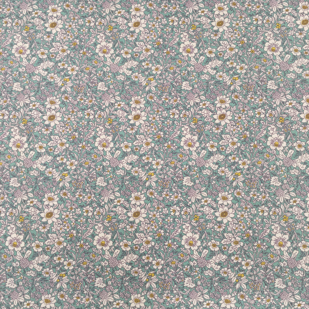 Sky Flowers Cotton Poplin Print