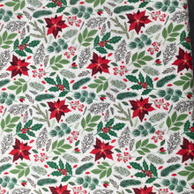 Load image into Gallery viewer, White/Red Xmas Poinsettia Print🎄