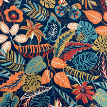 Load image into Gallery viewer, Tropical Garden Print Viscose Satin