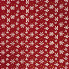Load image into Gallery viewer, Red Snowflake Cotton Print 🎄