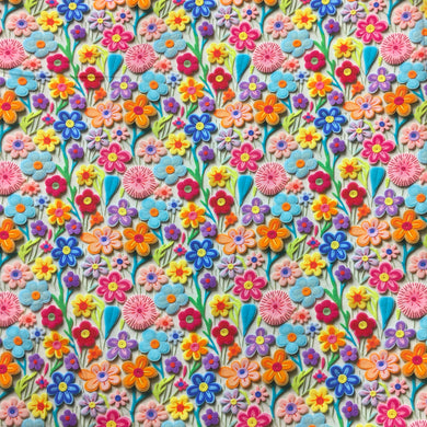 Cotton 3D Print Felt Flowers