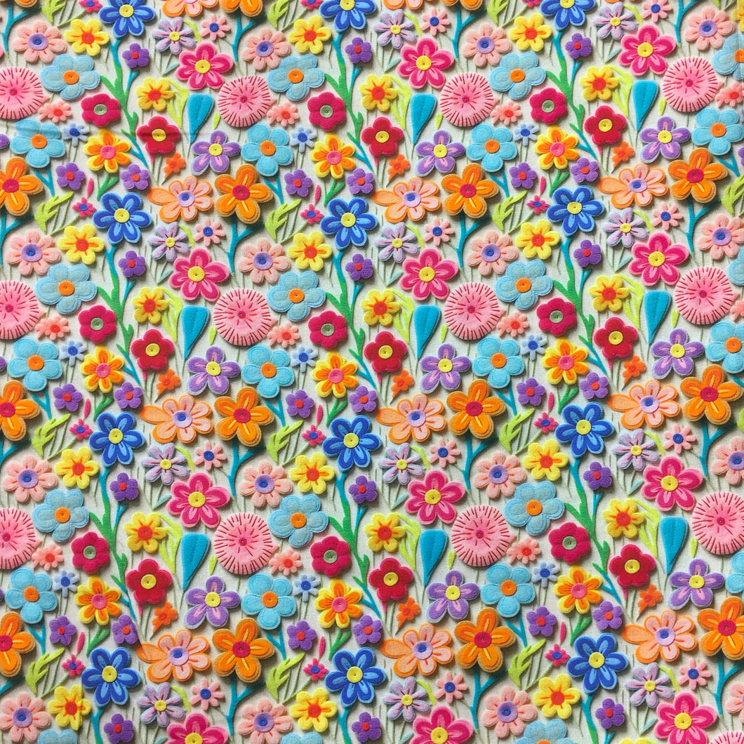 Cotton 3D Print Felt Flowers