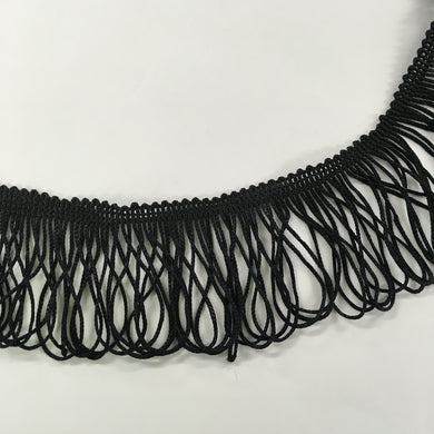 Quality Black Looped Fringe Trimming