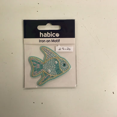 Blue Fish Iron On Motif
