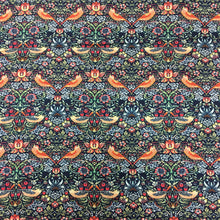 Load image into Gallery viewer, Strawberry Thief Navy Cotton Print