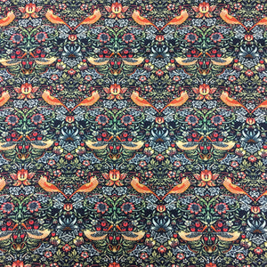 Strawberry Thief Navy Cotton Print