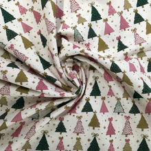 Load image into Gallery viewer, Pink Trees Cotton Print 🎄