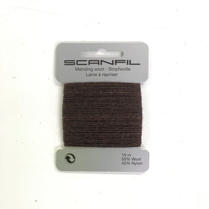Chocolate brown Mending Wool