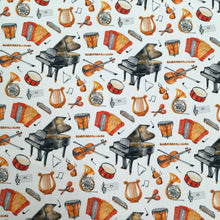 Load image into Gallery viewer, Cotton Poplin Muscial Print